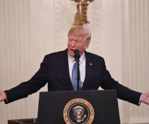 Trump, exasperado, ha sostenido que esa conversación es 'irreprochable' y se ha considerado víctima de una injusta 'cacería de brujas'. Foto: AFP