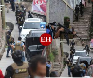 La persona detenida estaría involucrada en el asesinato de cuatro miembros de una familia en la madrugada del jueves y cuyos cuerpos fueron lanzaron a un abismo de difícil acceso. Fotos y video: Estalin Irías/EL HERALDO.