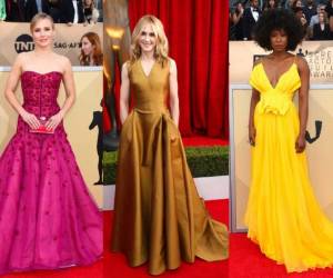 Las bellas actrices lucieron espléndidas y encantadoras en la alfombra roja de los Premios SAG 2018. Fotos: AP/El Heraldo Honduras.