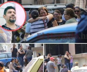 El llanto y desconsuelo se apoderó de la familia del profesor de secundaria, Lenín Adolfo López Morales (46), quien perdió la vida a puñaladas en la residencial Bosques del Tablón, en la capital hondureña, a manos del hijo de su pareja sentimental. (Fotos: Estalin Irías / EL HERALDO)