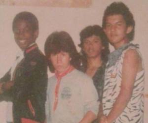 Emilio Álvarez, Richard Robles, Will Carias y Edgardo Zuniga Jr. los Diablos Negros originales en 1982. Foto: Facebook Diablos Negros.