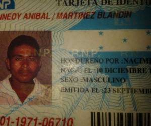 Kennedy Aníbal Martínez Blandín fue la víctima de la mortal pelea en Juticalpa, Olancho.