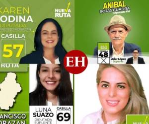 Una planilla de diputados liderada por 12 mujeres y 11 hombres buscan representar al Partido Nueva Ruta en el Congreso Nacional, encabezado por el candidato a la presidencia Esdras Amado López. Aquí los 23 aspirantes a diputados.