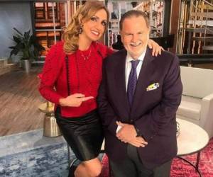 Lili Estefan junto a Raúl De Molina en el set del programa El Gordo y La Flaca de Univision. (Foto: Instagram)