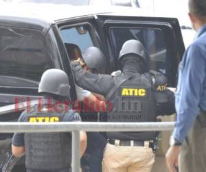 El extraditable hondureño Fredy Mármol Vallejo cuado ingresa a la Corte Suprema de Justicia (CSJ). Foto: Marvin Salgado/EL HERALDO.