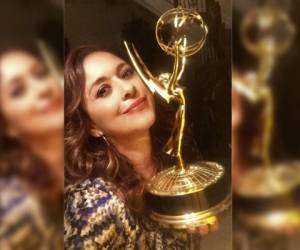 La periodista hondureña Neida Sandoval ganó la noche de este miércoles su quinto premio Emmy en Estados Unidos, foto: Tomada del Facebook Neida Sandoval.
