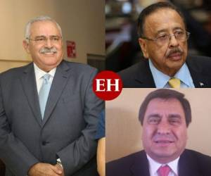 Óscar Najera, actual diputado por el departamento de Colón, Oswaldo Ramos Soto, parlamentario por Francisco Morazán y Carlos Lara Watson, legislador por Choluteca. Fotos: EL HERALDO