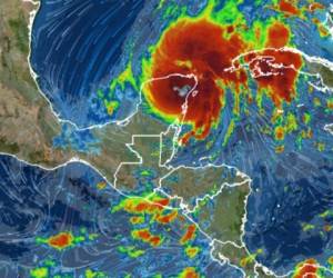 El seguimiento meteorológico muestra cómo la tormenta ya tocó suelo mexicano este sábado. Foto: Captura de pantalla cortesía de servir.net