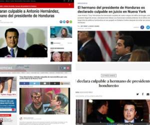 Así manejan los diferentes medios internacionales el veredicto contra Juan Antonio 'Tony' Hernández, quien fue hallado culpable en la Corte del Distrito Sur de Nueva York.