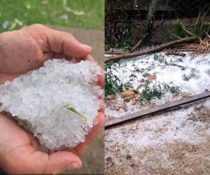 Una inusual tormenta de granizo sorprendió este miércoles -01 de abril- a la ciudad de Siguatepeque, en Comayagua, en plena Semana Santa.