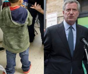 El alcalde de Nueva York Bill de Blasio dijo que entre los menores estaba un niño hondureño de 9 años, llamado Edie, que fue enviado 3,200 kilómetros (2,000 millas) en autobús hasta las instalaciones de Nueva York tras haber sido detenido en la frontera sur de Estados Unidos.