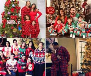Ozuna, Leo Messi, Eugenio Derbez y familia, así como Jennifer López, optaron por darle la bienvenida a la Navidad usando una cómoda pijama. (Fotos: Instagram)