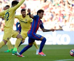 Neymar se encargó de abrir el marcador ante el Villareal. Foto: AFP