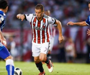 Mora, de 30 años, anotó el primer gol de River, que significó el descuento ya que Godoy Cruz ganaba 2-0, pero además fue la figura de la tarde en el estadio Monumental. Twitter River Plate.