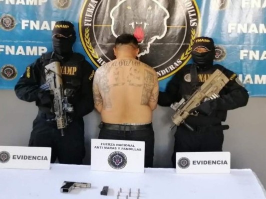 Javier Antonio Hernández Ponce, supuesto integrante de la MS-13, fue capturado el lunes en Chamelecón.