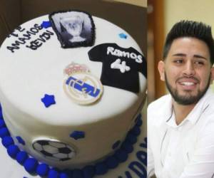 La familia de Kevin Solórzano elaboró un pastel en honor al cumpleaños del universitario. Foto cortesía Facebook