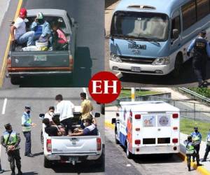 Los capitalinos comenzaron desde este domingo a marcharse del Distrito Central para turistear en la semana del Feriado Morazánico. Las autoridades de tránsito están brindando seguridad en todas las salidas de la capital hondureña. Fotos: Álex Pérez/EL HERALDO (03/10/2021 - 04:26 PM)