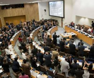 La reunión informal de ONU se llevó a cabo este lunes en Estados Unidos, el cual dijo que Venezuela es un 'estado narco'. Foto:AP