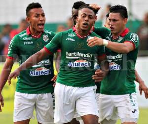 Joshua Vargas marcó para el Verde el único gol con el que vencieron al Honduras de El Progreso. Foto: Delmer Martínez / Grupo OPSA.