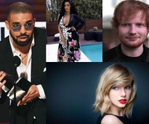 Drake, Cardi B, Ed Sheeran y Taylor Swift son tan solo algunos de los nominados.