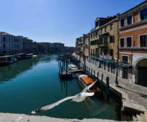 La contaminación se ha reducido con la cuarentena en Venecia. Foto: AFP
