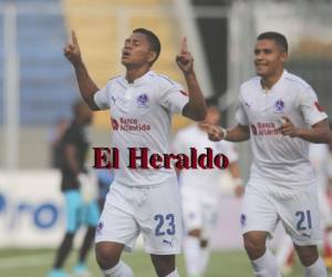 Brayan Moya marcó el primer gol de Olimpia ante Real Sociedad en el estadio Nacional. Foto: El Heraldo.