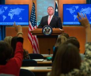 El secretario de Estado de los Estados Unidos, Mike Pompeo, ha dicho que la caravana de migrantes viola la soberanía de los países. Foto: Agencia AFP