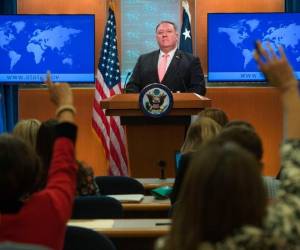 El secretario de Estado de los Estados Unidos, Mike Pompeo, ha dicho que la caravana de migrantes viola la soberanía de los países. Foto: Agencia AFP