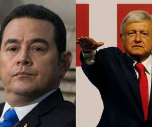 Jimmy Morales y Andrés Manuel López Obrador.
