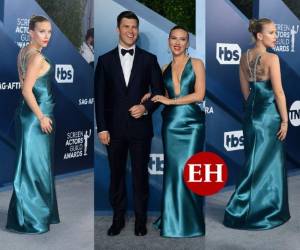 Con un vestido verde esmeralda y la espalda descubierta, Scarlett Johansson se robó la mirada de todos en la alfombra de la 26 entrega de los SAG Awards 2020. Foto: AFP / AP.
