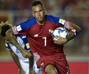 Blas Pérez celebrando un gol ante Honduras camino a Rusia 2018. Foto: Cortesía