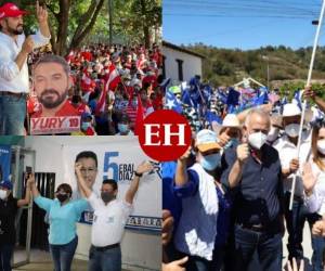 Sin medidas de bioseguridad, aglomeraciones y sin distanciamiento, políticos hondureños siguen en concentraciones políticas. Fotos: Twitter