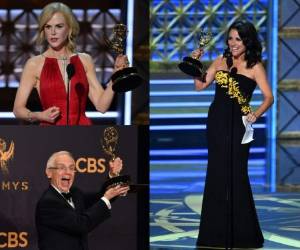 Ellos son los ganadores de los premios a las mejores series de televisión. Fotos AFP