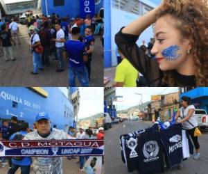 Estas son las primeras fotos del ambiente que ya comienzan a pintar los aficionados de Motagua en las afueras del Estadio Nacional en Tegucigalpa. (Fotos: Ronal Aceituno / EL HERALDO)