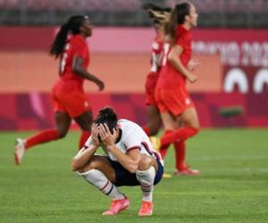Las estadounidenses no ocultaron su frustración al quedarse fuera de la final por el oro por segunda edición consecutiva. Foto: AFP