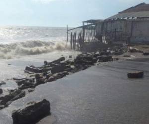 Cedeño es una de las zonas afectadas por el alto oleaje. Foto: EL HERALDO