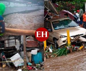 La tormenta tropical Amanda, la primera de la temporada sobre el océano Pacífico, impactó este domingo en El Salvador -donde nueve personas murieron y el gobierno decretó el estado de emergencia- dejando a su paso viviendas destruidas o inundadas y cortes de electricidad. Fotos: AFP