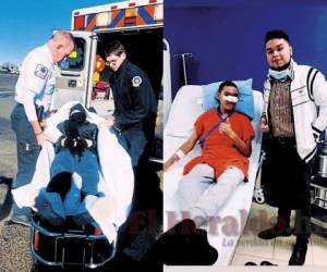 Momento en el que Wilson Berríos era trasladado en la ambulancia en Estados Unidos.