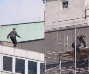 El artista se estrelló con un edificio al estar grabando una escena de acción. Foto captura
