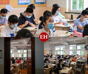 Mascarillas, control de temperatura, pantallas plásticas protectoras en los comedores: desde el regreso a clases en un prestigioso colegio de Shanghái, las medidas de precaución son omnipresentes y la efervescencia habitual ha dado paso a un casi silencio. Fotos AFP