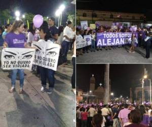 Arropadas con la bandera de la indignación, cientos de personas se unieron la noche del sábado en el centro de la ciudad de La Ceiba, zona atlántica de Honduras, para exigir justicia para la joven de 16 años que fue víctima de violación a manos de sus compañeros de colegio. (Fotos: Redes sociales)