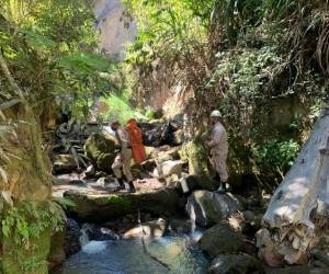 En el lugar de la escena se halló un letrero de color naranja con un mensaje de amenaza y que habría sido escrito por los autores del terrible asesinato.