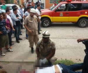 El cuerpo de Ordónez quedó cerca del hospital (Foto: El Heraldo Honduras/ Noticias de Honduras)