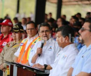 El presidente Juan Orlando Hernández brindó un discurso en el Campo de Parada Marte para reconocer la labor de Conapremm. Foto Johny Magallanes / EL HERALDO