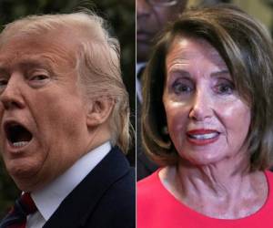 Donald Trump se refirió a la líder de la mayoría demócrata en la Cámara de Representantes, Nancy Pelosi, a través de Twitter. (AFP)