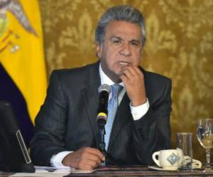 El presidente ecuatoriano, Lenin Moreno, expresó todas sus muestras de apoyo al pueblo colombiano luego de la tragedia que dejó ocho muertos y más de diez heridos. Foto / AFP