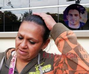 La hermana de Santos Mario Grandes Pavón no pudo esconder su tristeza. Foto: Estalin Irías / EL HERALDO.