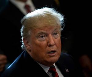 Trump siguió arremetiendo contra los hondureños de la caravana migrante. Foto: AFP