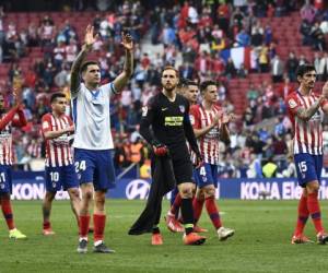 Con los tres puntos, los 'colchoneros' se ponen con 56 unidades, a cuatro provisionalmente del líder Barcelona. Foto: AFP