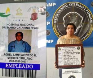 José Modesto Reyes Silva se hacía llamar Romel Samir Acevedo. Portaba un falso carnet de médico cirujano.
